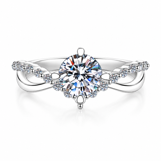 925 Sterling Silver Round Cut Cubic Zirconia Solitaire Ring for Women – Minimalist Engagement & Promise Ring