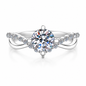 925 Sterling Silver Round Cut Cubic Zirconia Solitaire Ring for Women – Minimalist Engagement & Promise Ring
