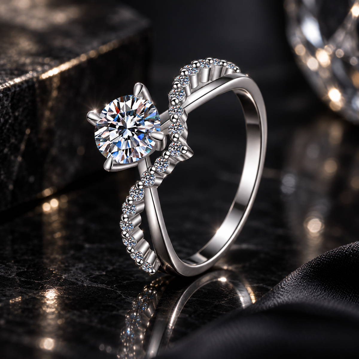 925 Sterling Silver Round Cut Cubic Zirconia Solitaire Ring for Women – Minimalist Engagement & Promise Ring