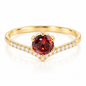925 Sterling Silver Cubic Zirconia Ring for Women – Gold Minimal Promise Engagement Ring