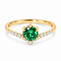 925 Sterling Silver Cubic Zirconia Ring for Women – Gold Minimal Promise Engagement Ring