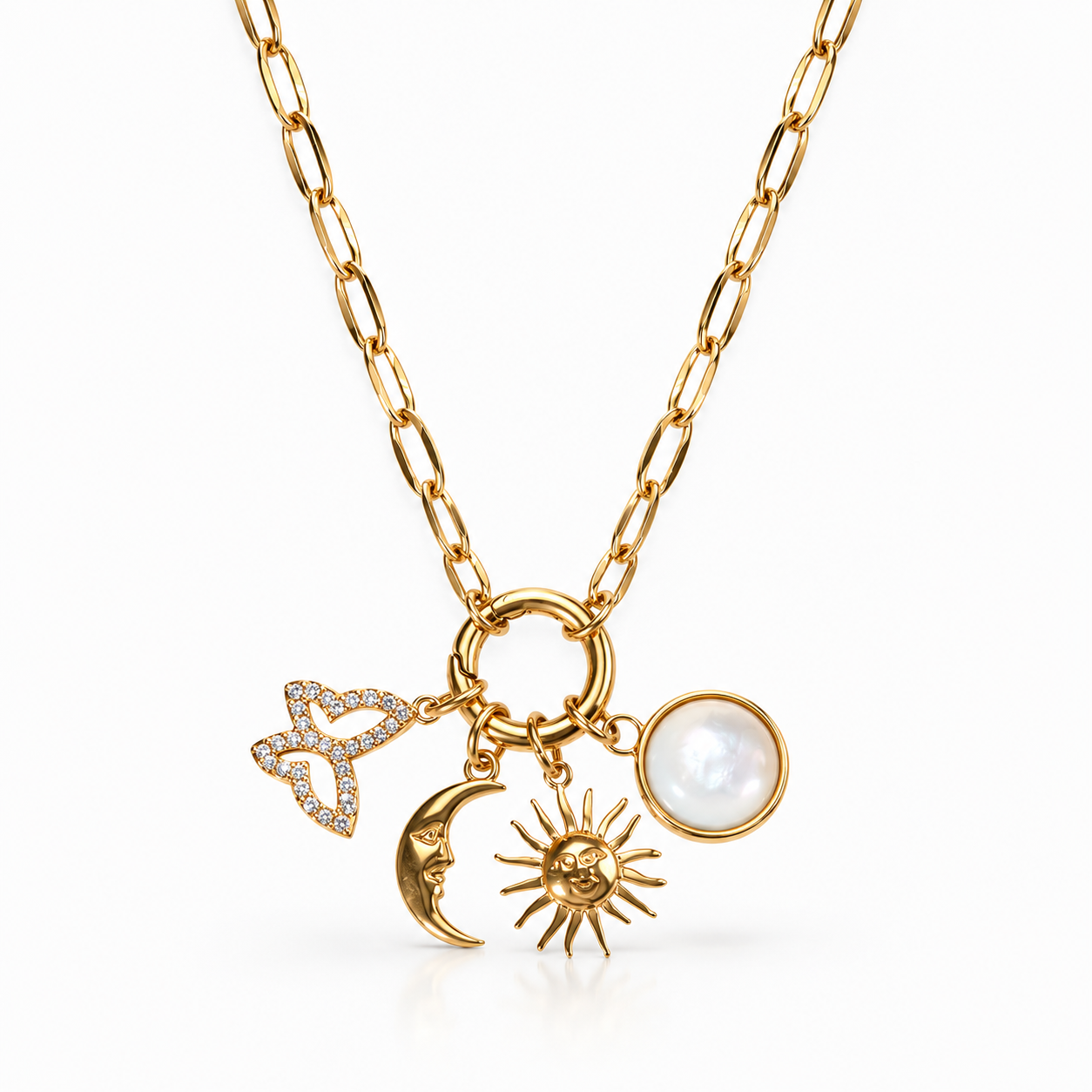 18K Gold Plated Stainless Steel DIY Charm Necklace