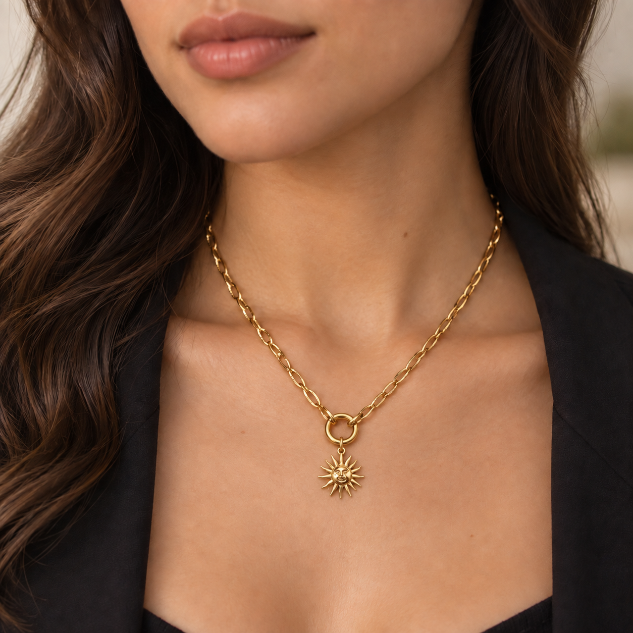 18K Gold Plated Stainless Steel DIY Charm Necklace