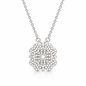 2-in-1 Convertible Pave Heart Clover Necklace – 925 Sterling Silver Cubic Zirconia