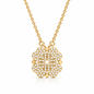2-in-1 Convertible Pave Heart Clover Necklace – 925 Sterling Silver Cubic Zirconia