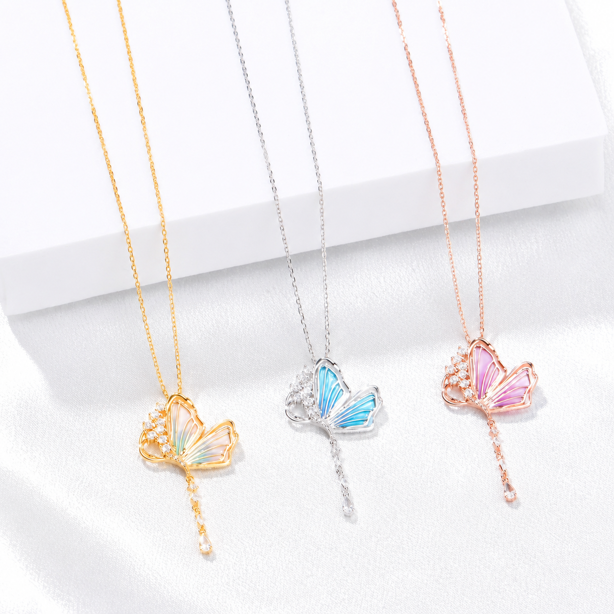 925 Sterling Silver Butterfly Necklace Pendant for Women Valentine's Day, Mother's Day Gifts