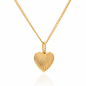 Stainless Steel 18K Gold-Plated Heart Necklace For Women Jewery