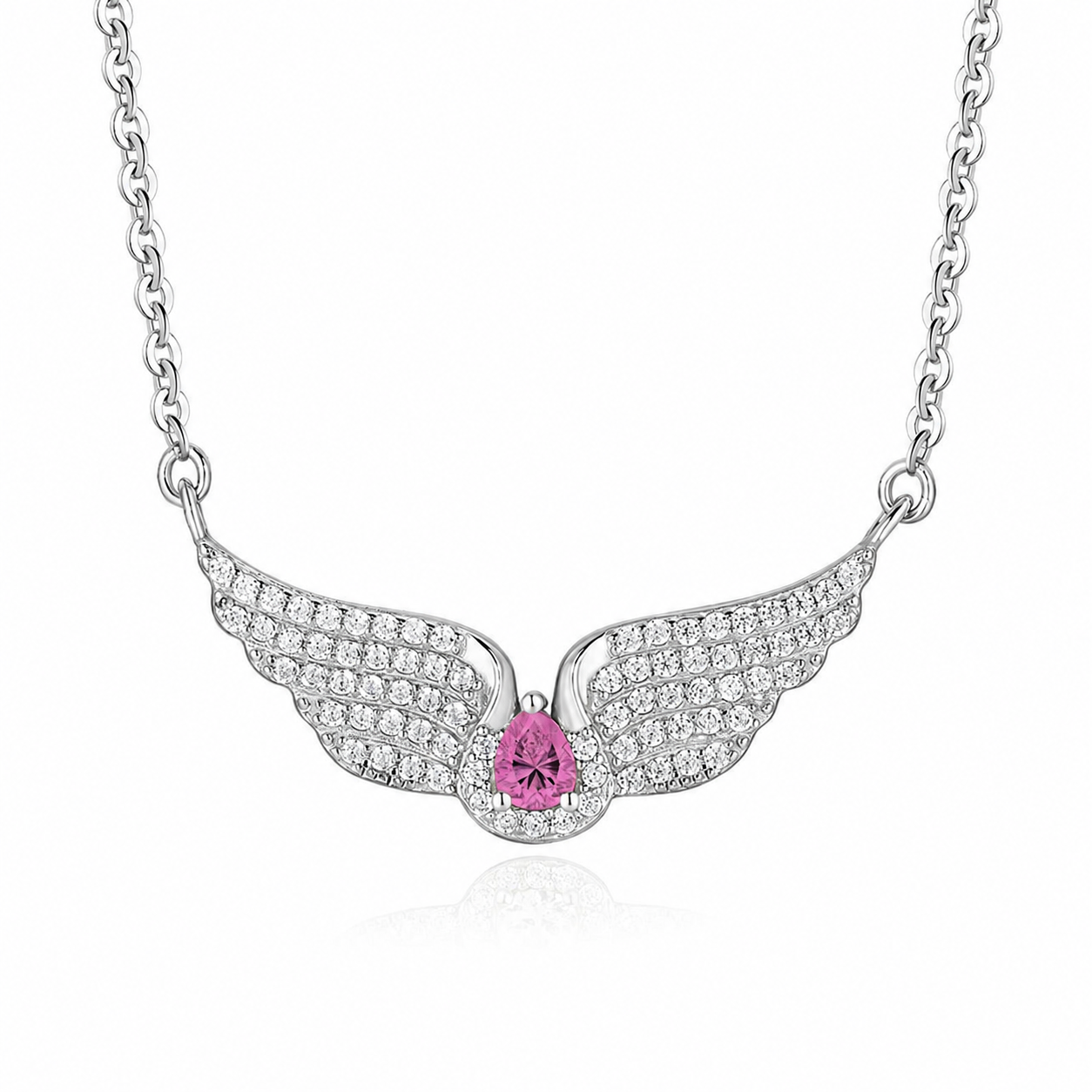 Angel Wing Pendant Necklace for Women – 925 Sterling Silver 18K Gold Plated CZ Wing Necklace, Dainty Everyday Jewelry