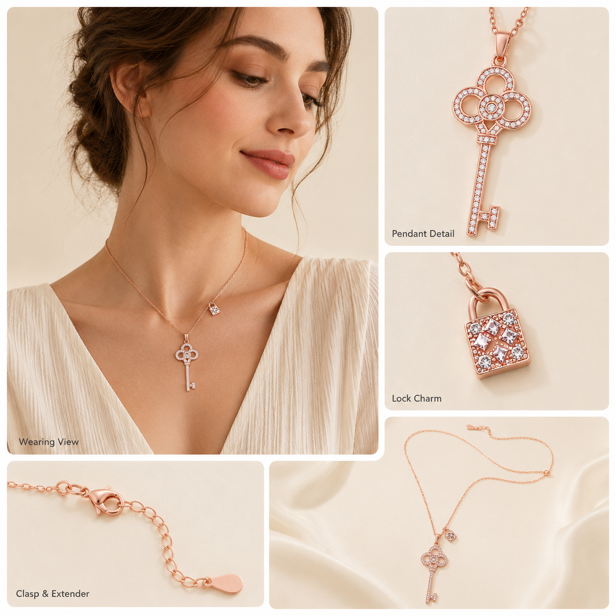 Elegant Necklace For Women 925 Sterling Silver Holiday Gift
