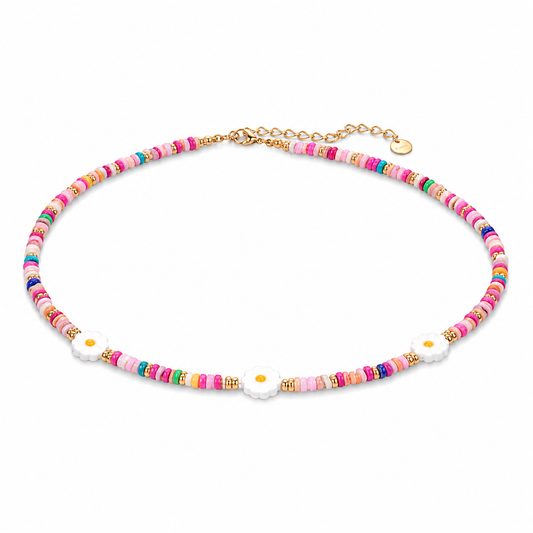 Stainless Steel Shell Beads Handmade Flower Necklaces