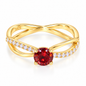 925 Sterling Silver Cubic Zirconia Ring for Women – Gold Minimal Promise Engagement Ring
