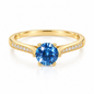18K Gold Plated 925 Sterling Silver Rotatable CZ Ring for Women – Sparkling Spinner Band