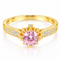 18K Gold Plated 925 Sterling Silver Crown Set CZ Engagement Ring for Women – Royal Tiara Promise Band