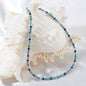 Oudisijewelry Semi Precious Decor Beaded Necklaces Series Colorful Handmade Natural Stone Cylinder Beads Chain Necklace