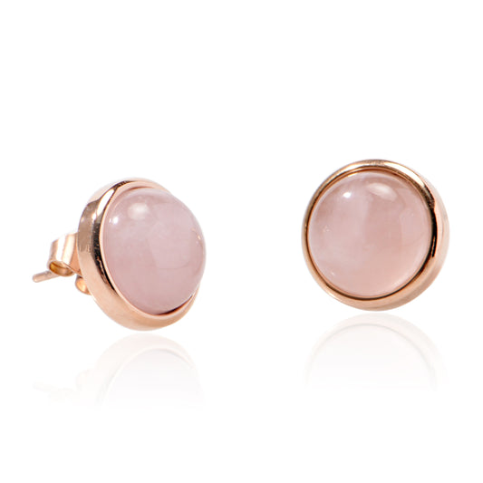 Women's Fine Jewelry Stainless Steel 18K Gold-Plated Natural Stone Earrings