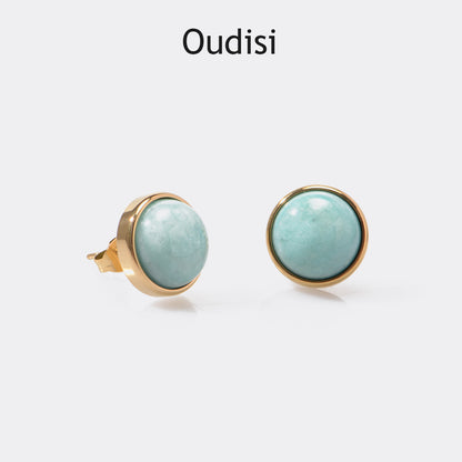 OudisiJewelry Nature stone earring studs