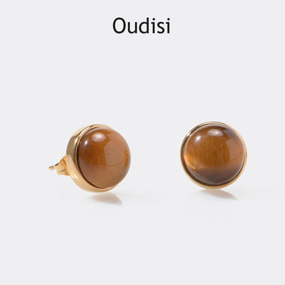 OudisiJewelry Nature stone earring studs