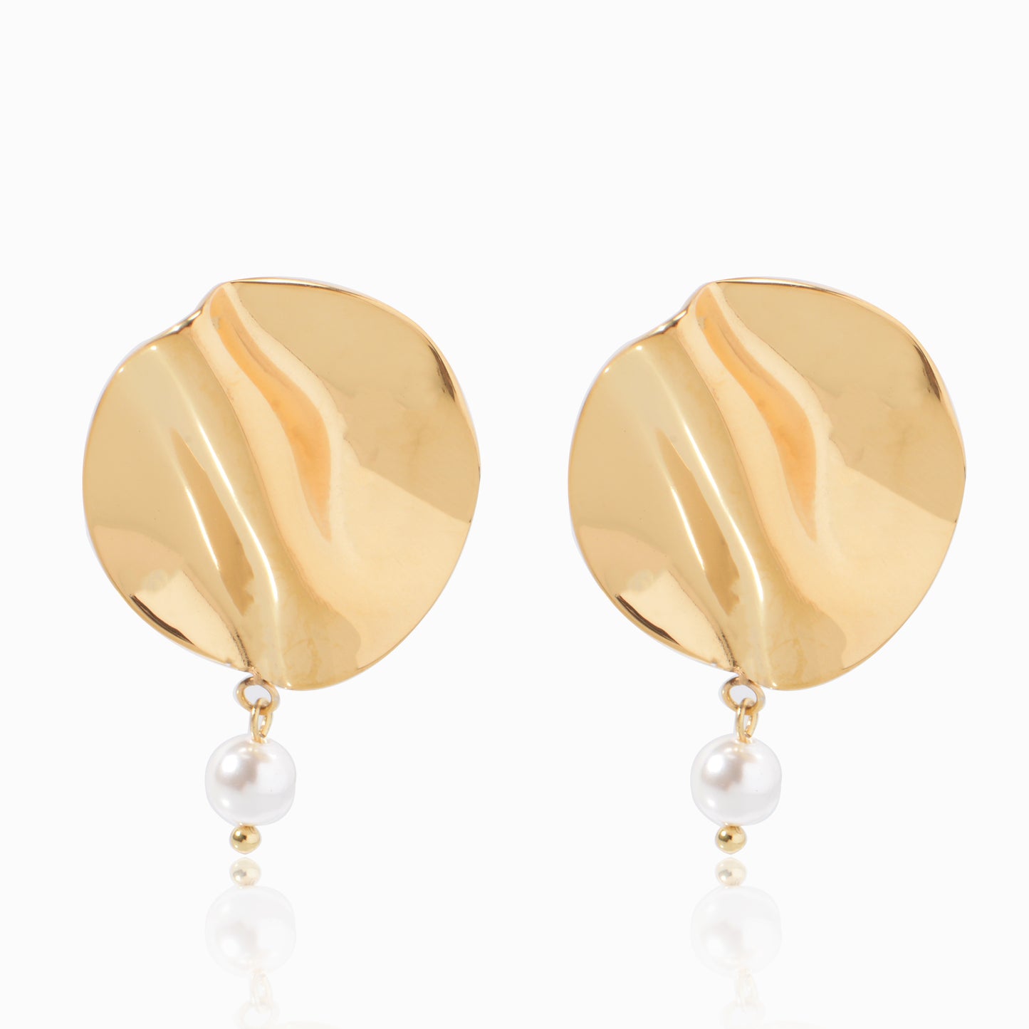18K Gold-Plated Stainless Steel Lrregular Earrings