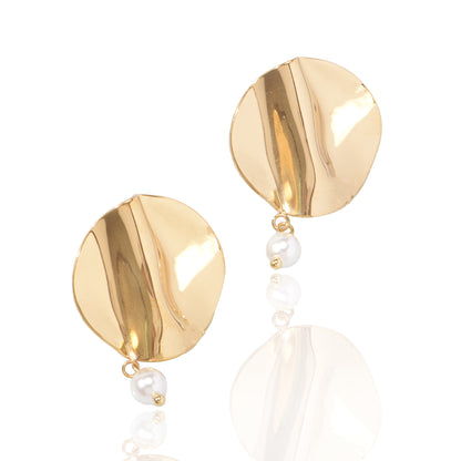 18K Gold-Plated Stainless Steel Lrregular Earrings