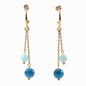 Nature stone extension stack earrings