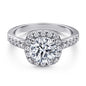 925 Sterling Silver Halo Zirconia Ring – Elegant Engagement Promise Ring