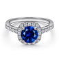925 Sterling Silver Halo Zirconia Ring – Elegant Engagement Promise Ring