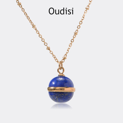 Lapis nature stone pendant necklace