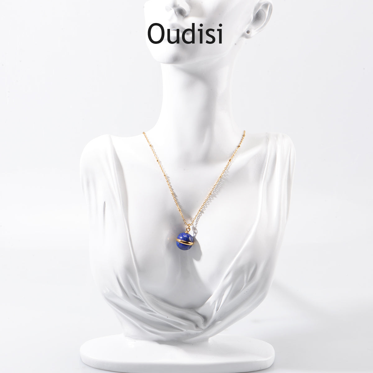 Lapis nature stone pendant necklace