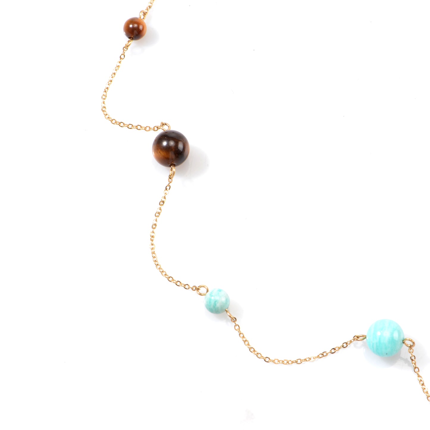 Natural Stone Sweater Necklace