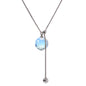 Oudisijewelry Adjustable faceted glass pendant necklace