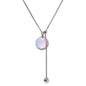 Oudisijewelry Adjustable faceted glass pendant necklace