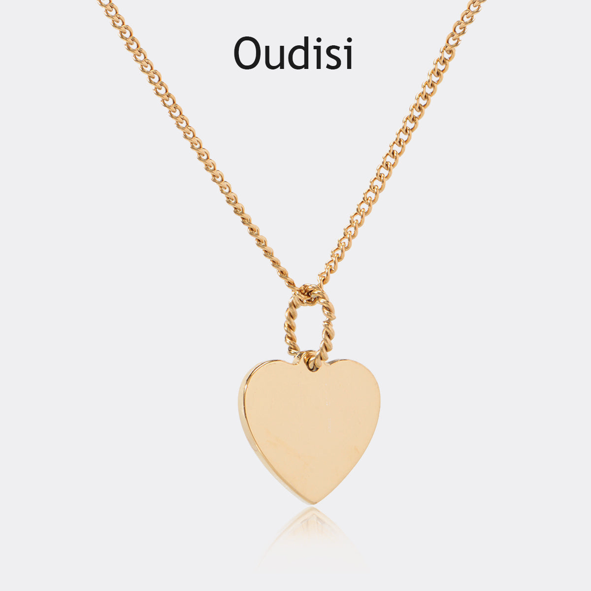 Oudisijewelry Stainless steel heart pendant necklace