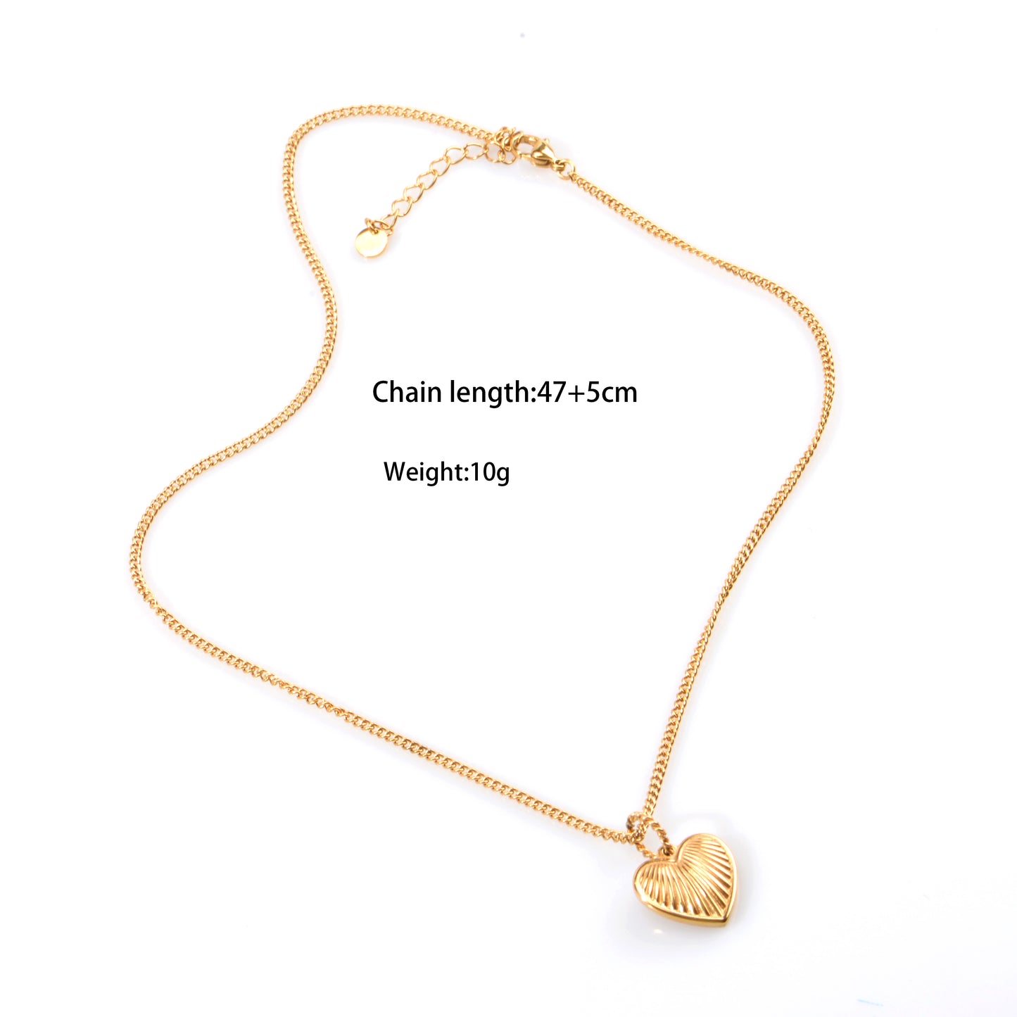 Oudisijewelry Stainless steel heart pendant necklace