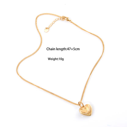 Oudisijewelry Stainless steel heart pendant necklace