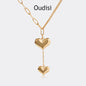 18CT gold-plated Y- heart necklace