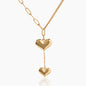 Stainless Steel 18K Gold-Plated double heart necklace