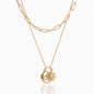 Oudisijewelry 316L Stainless steel moon&sun stack necklaces