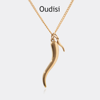 Oudisijewelry 316L Stainless steel chilli pendant necklace