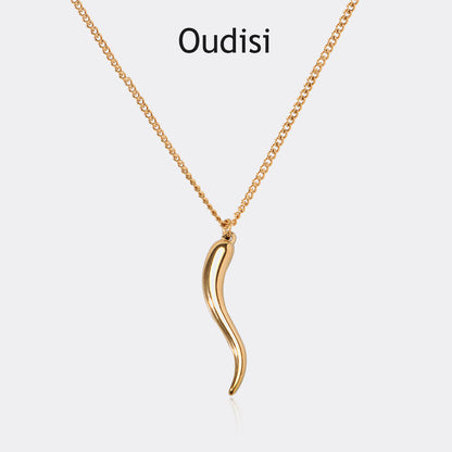 Oudisijewelry 316L Stainless steel chilli pendant necklace