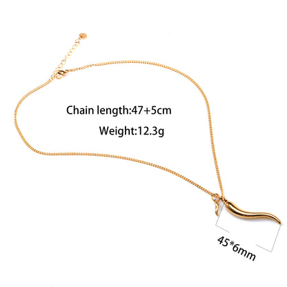 Oudisijewelry 316L Stainless steel Chilli Pendant Necklace