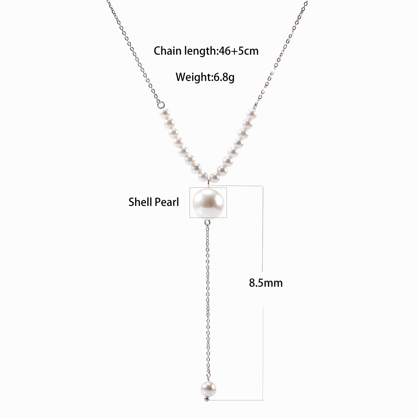 Elegant Shell Pearl Necklace