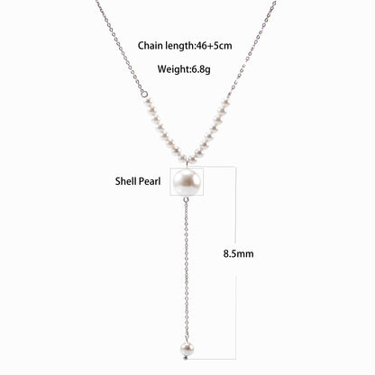 Elegant Shell Pearl Necklace