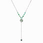 Semi-precious stone beaded pendant extension necklace