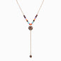 Semi-precious stone beaded pendant extension necklace