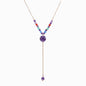 Semi-precious stone beaded pendant extension necklace