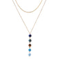Nature stone extension stack necklace