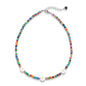 Oudisijewelry Handmade Decor Beaded Flower Necklaces Series Natural Stone Cylinder Beads with Chain Necklace