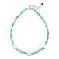 Oudisijewelry Handmade Decor Beaded Flower Necklaces Series Natural Stone Cylinder Beads with Chain Necklace