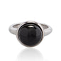 Stainless Steel Handmade Natural Round Shape Gemstone Ring Jewelry for Women Gift