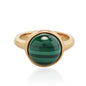Stainless Steel Handmade Natural Round Shape Gemstone Ring Jewelry for Women Gift